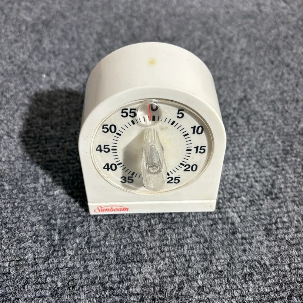 Sunbeam Mechanical Timer Kitchen Cooking Vintage Made In USA 60 Minutes Works